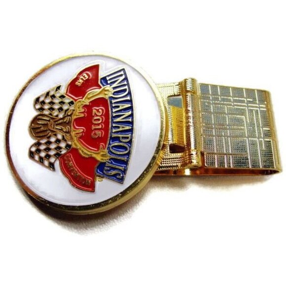 Indianapolis 2015 Elks Convention Wallet Credit Card Cash Holder Used Money Clip - Picture 4 of 8